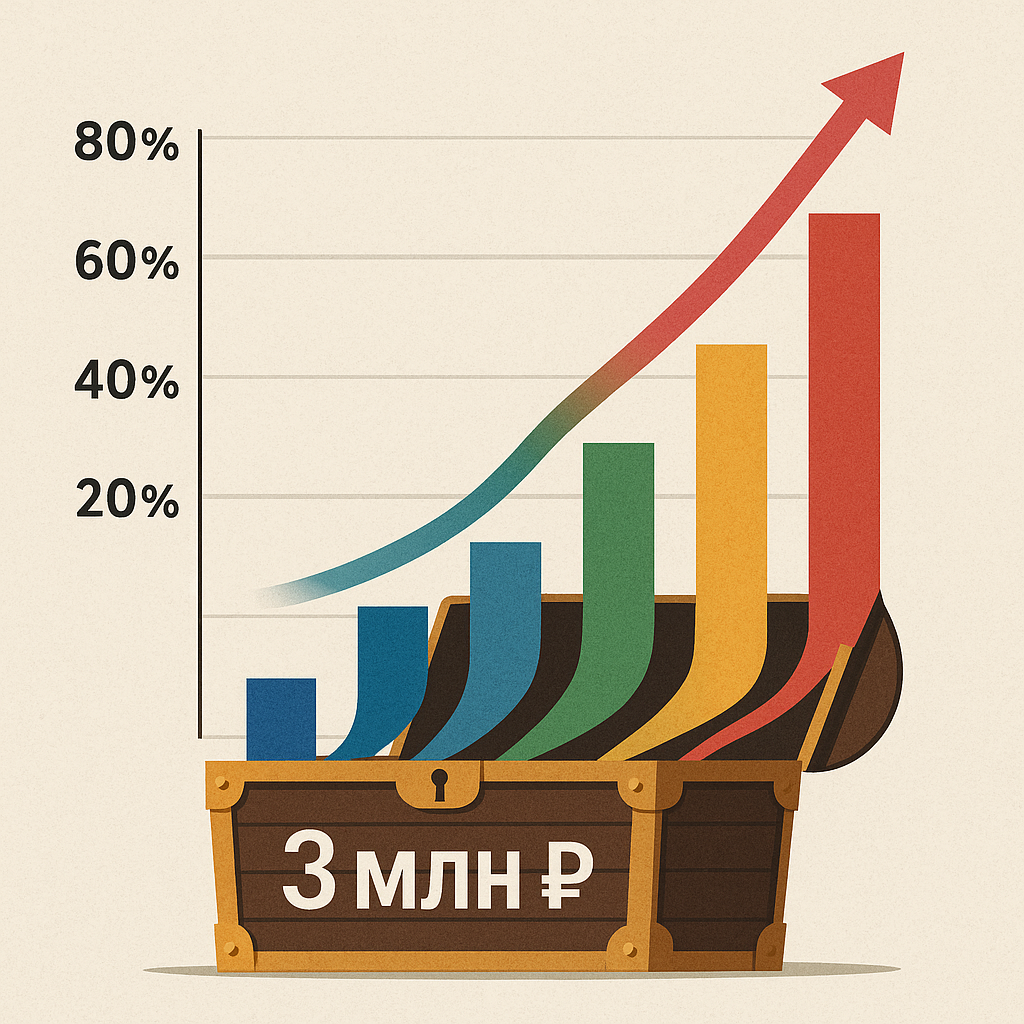 Куда выгоднее было вложить 3 млн ₽ в 2015 году: считаем реальную прибыль за 10 лет